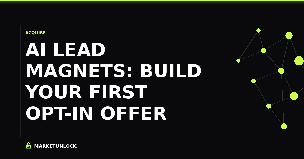 AI Lead Magnets: Build Your First Opt-In Offer Today