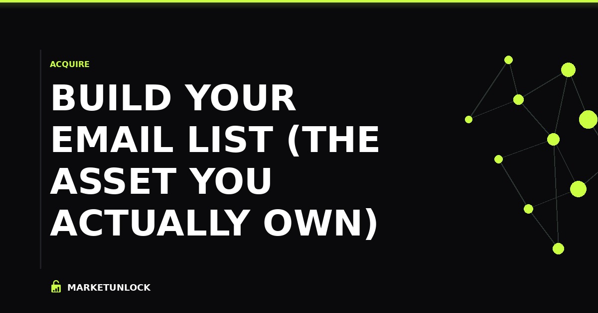 Build Your Email List (The Asset You Actually Own)
