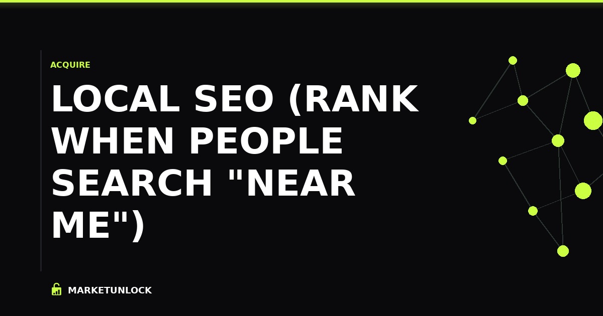 Local SEO (Rank When People Search "Near Me")