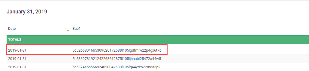YTZ Report Showing A Tracking ID