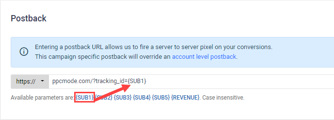 Setting Up A Postback URL